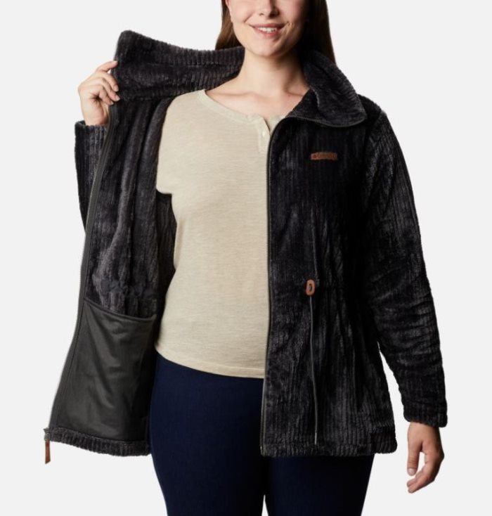 Casaco De Lã Columbia Fire Side™ Long Full Zip Sherpa Casaco De Lã Feminino Cinzentas Escuro Portugal | 153809-L9XD