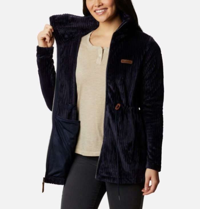 Casaco De Lã Columbia Fire Side™ Long Full Zip Sherpa Casaco De Lã Feminino Azuis Escuro Portugal | 156363-F8XA