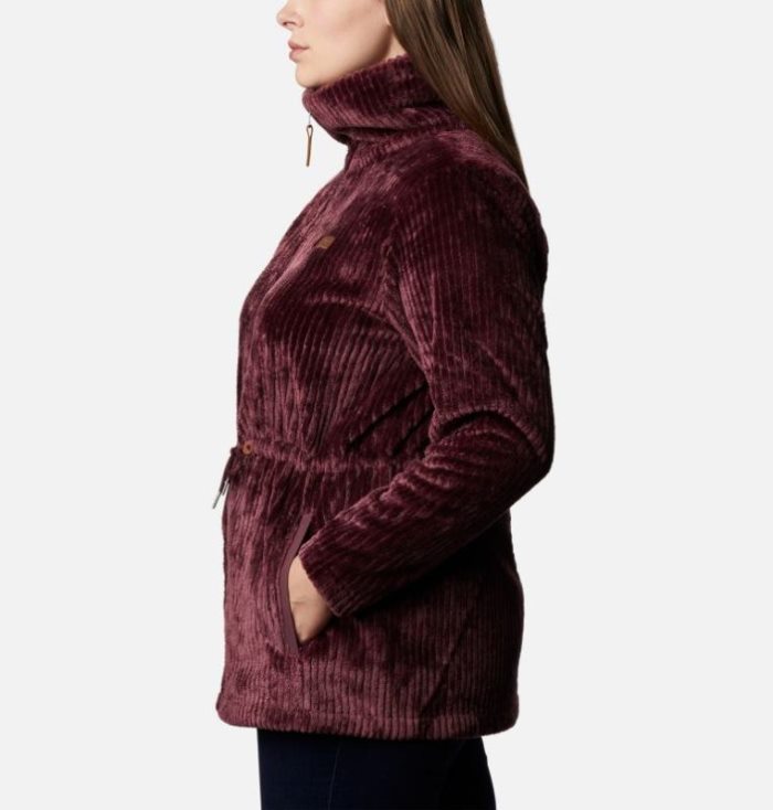 Casaco De Lã Columbia Fire Side™ Long Full Zip Sherpa Casaco De Lã Feminino Vermelhas Escuro Portugal | 174427-B2D8