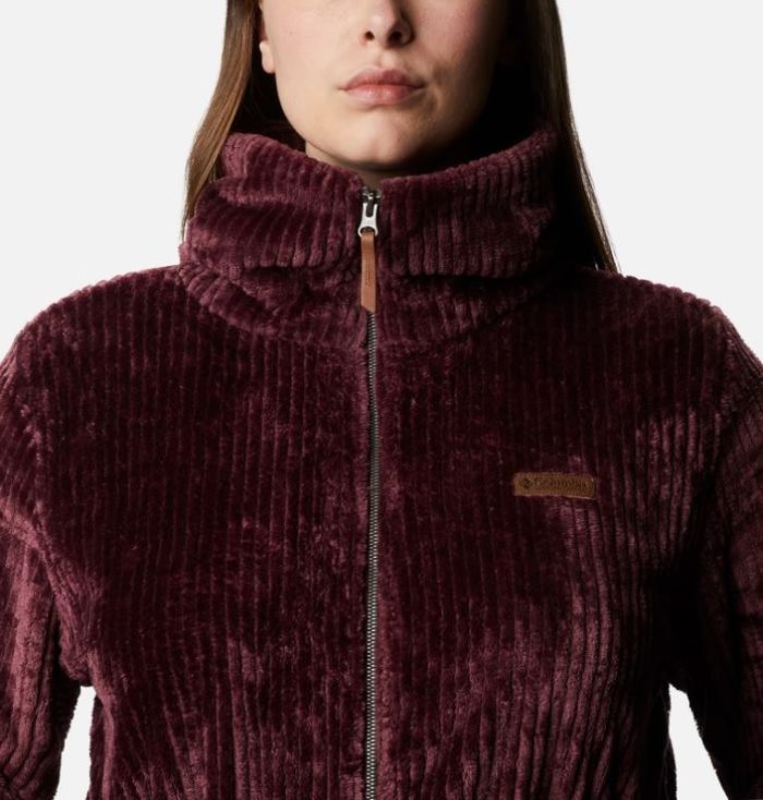 Casaco De Lã Columbia Fire Side™ Long Full Zip Sherpa Casaco De Lã Feminino Vermelhas Escuro Portugal | 174427-B2D8