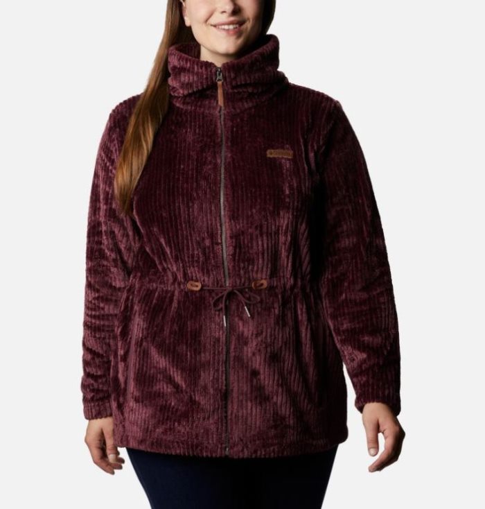 Casaco De Lã Columbia Fire Side™ Long Full Zip Sherpa Casaco De Lã Feminino Vermelhas Escuro Portugal | 174427-B2D8