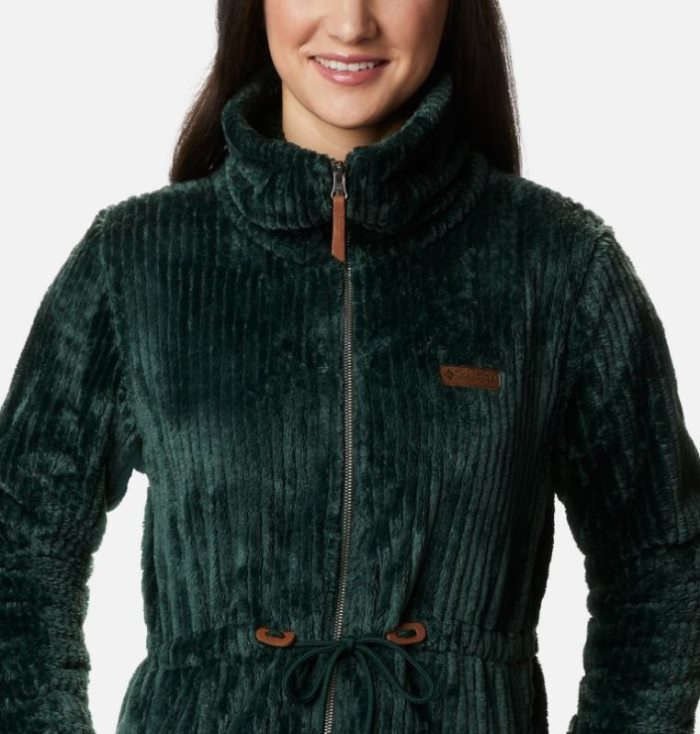 Casaco De Lã Columbia Fire Side™ Long Full Zip Sherpa Casaco De Lã Feminino Verdes Portugal | 188282-ZZP9