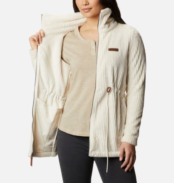 Casaco De Lã Columbia Fire Side™ Long Full Zip Sherpa Casaco De Lã Feminino Creme Portugal | 189239-D64Z