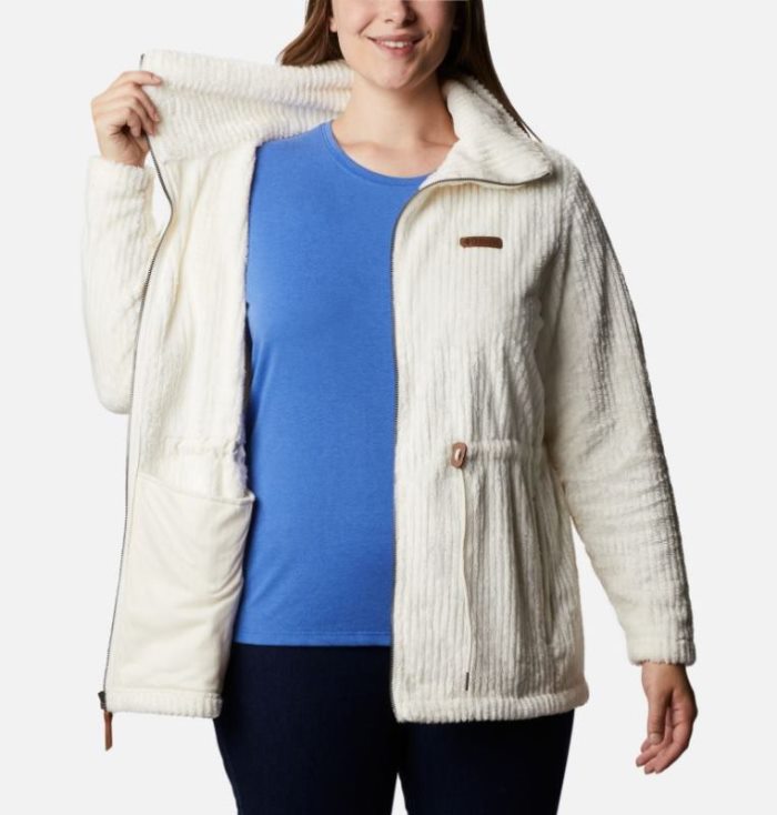 Casaco De Lã Columbia Fire Side™ Long Full Zip Sherpa Casaco De Lã Feminino Creme Portugal | 190413-NE8I