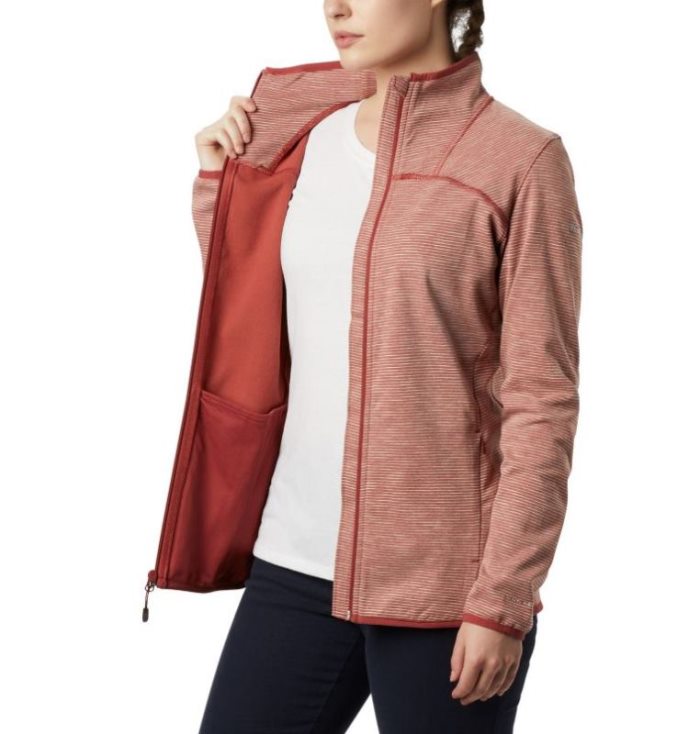 Casaco De Lã Columbia Firwood Camp™ Listrado Full Zip Fleece Feminino Luz Coral Portugal | 124937-U12P