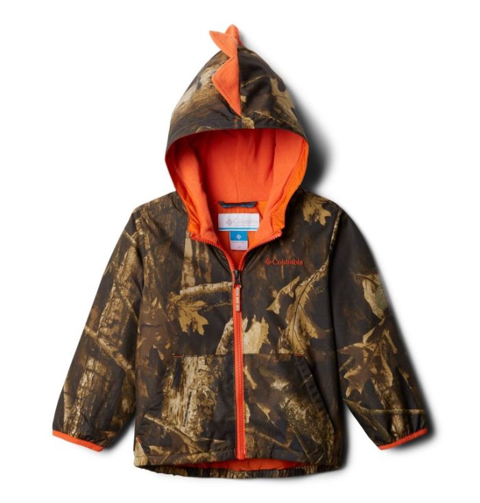 Casaco De Lã Columbia Kitterwibbit™ Encapuzado Fleece Forradas Jaqueta Criança Camufladas Laranja Portugal | 113464-3UH4