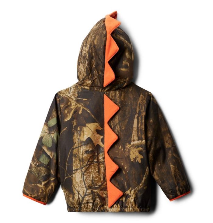 Casaco De Lã Columbia Kitterwibbit™ Encapuzado Fleece Forradas Jaqueta Criança Camufladas Laranja Portugal | 113464-3UH4