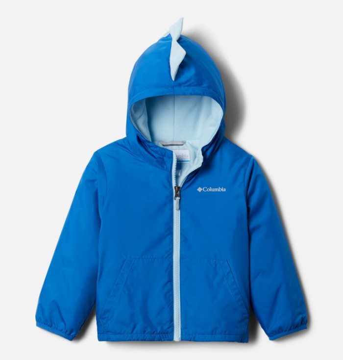 Casaco De Lã Columbia Kitterwibbit™ Encapuzado Fleece Forradas Jaqueta Criança Luz Azul Anil Azuis Portugal | 114502-13E5