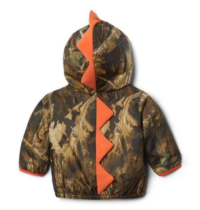 Casaco De Lã Columbia Kitterwibbit™ Encapuzado Fleece Forradas Jaqueta Criança Camufladas Laranja Portugal | 122418-BU7T