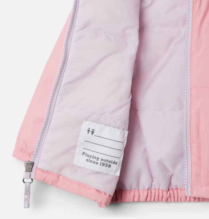 Casaco De Lã Columbia Kitterwibbit™ Encapuzado Fleece Forradas Jaqueta Criança Rosa Luz Roxo Portugal | 175046-MYLN