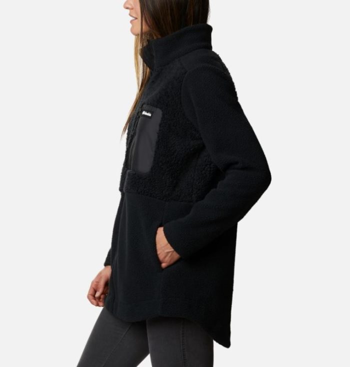 Casaco De Lã Columbia Lodge™ Sherpa Full Zip Fleece Feminino Pretas Portugal | 150563-5FVO