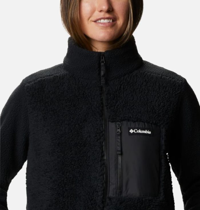 Casaco De Lã Columbia Lodge™ Sherpa Full Zip Fleece Feminino Pretas Portugal | 150563-5FVO