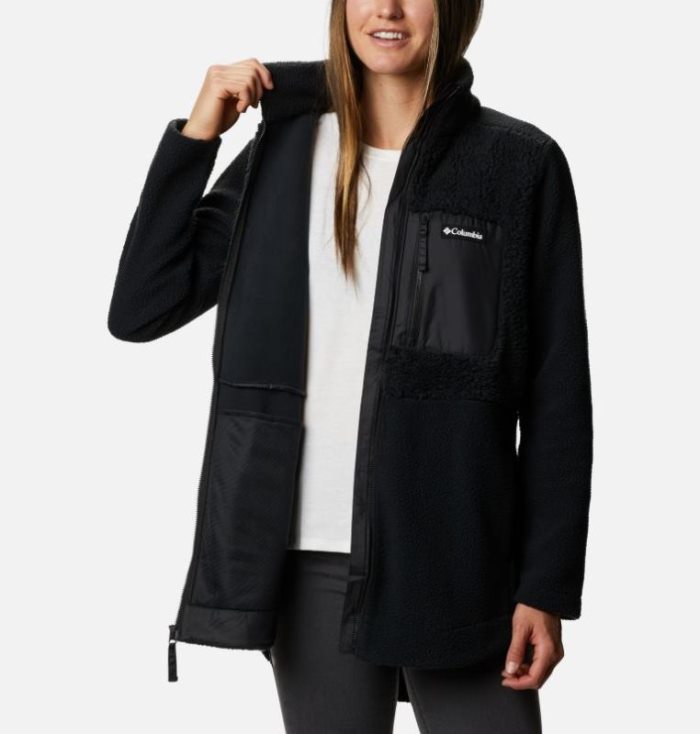 Casaco De Lã Columbia Lodge™ Sherpa Full Zip Fleece Feminino Pretas Portugal | 150563-5FVO