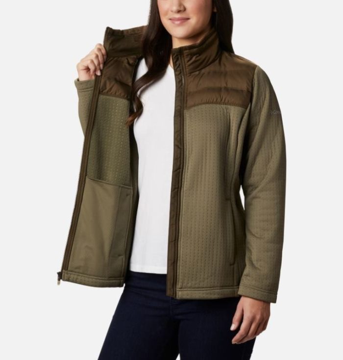 Casaco De Lã Columbia Northern Canyon™ Híbrido Full Zip Feminino Verdes Verde Oliva Verdes Portugal | 123067-TYZ8