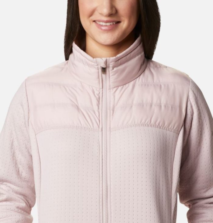 Casaco De Lã Columbia Northern Canyon™ Híbrido Full Zip Feminino Luz Rosa Portugal | 169787-GUBO