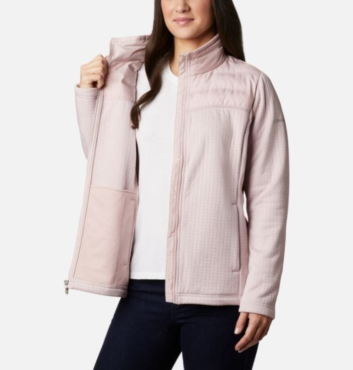 Casaco De Lã Columbia Northern Canyon™ Híbrido Full Zip Feminino Luz Rosa Portugal | 169787-GUBO