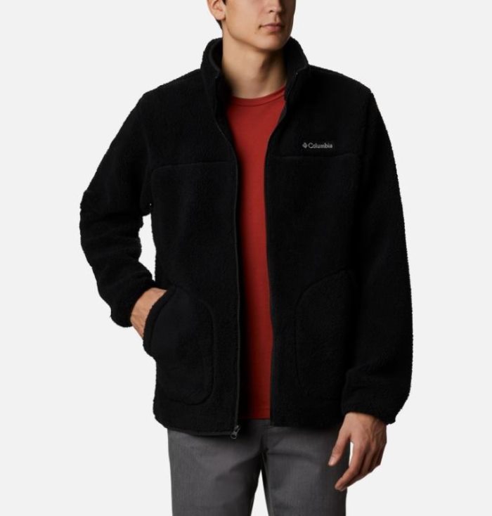 Casaco De Lã Columbia Rugged Ridge™ II Sherpa Full Zip Casaco De Lã Masculino Pretas Portugal | 121938-4V1Q