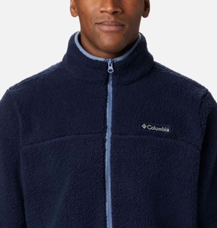 Casaco De Lã Columbia Rugged Ridge™ II Sherpa Full Zip Casaco De Lã Masculino Azul Marinho Azuis Portugal | 149004-2TNW