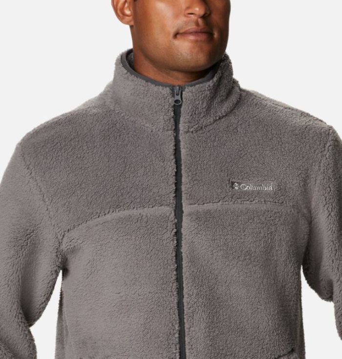 Casaco De Lã Columbia Rugged Ridge™ II Sherpa Full Zip Casaco De Lã Masculino Cinzentas Cinzentas Escuro Portugal | 177530-1AEC