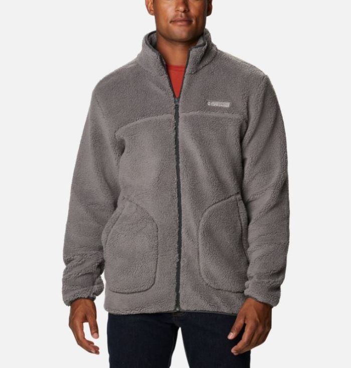 Casaco De Lã Columbia Rugged Ridge™ II Sherpa Full Zip Casaco De Lã Masculino Cinzentas Cinzentas Escuro Portugal | 177530-1AEC