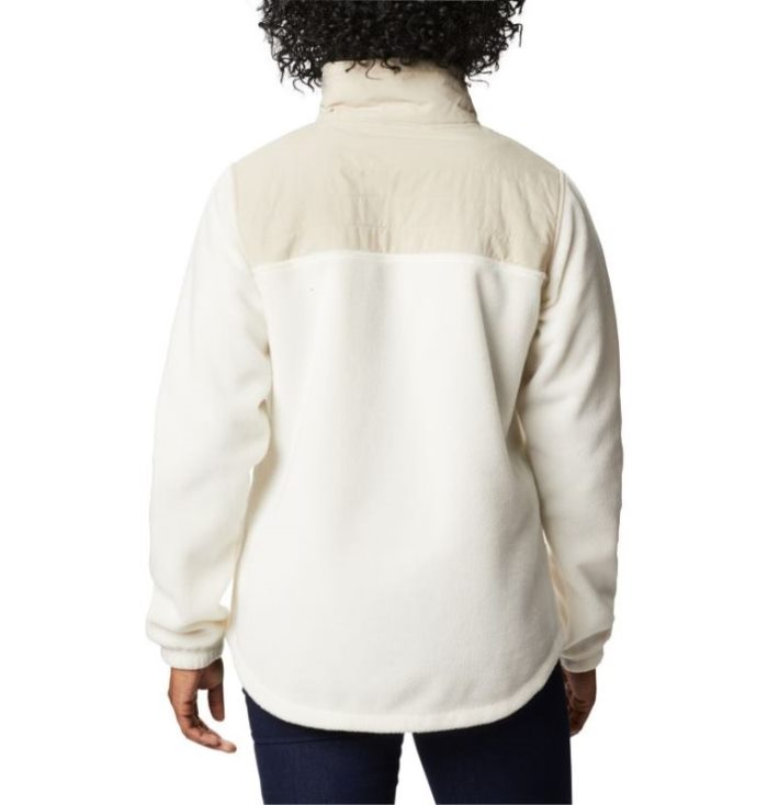 Casaco De Lã Columbia Sawyer Rapids™ Overlay Full Zip Fleece Feminino Luz Bege Bege Portugal | 126601-SJWC