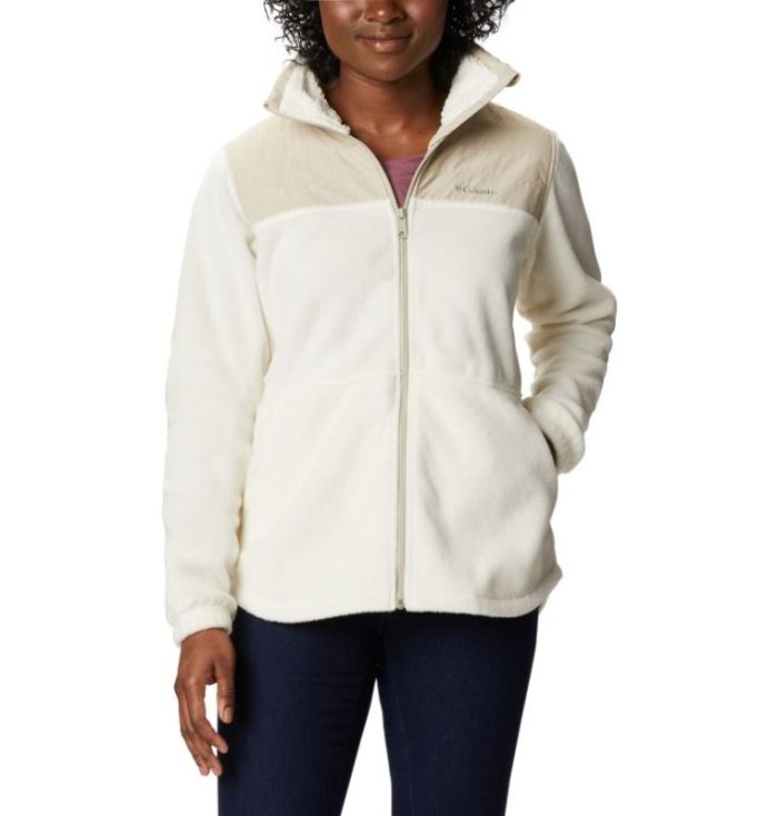 Casaco De Lã Columbia Sawyer Rapids™ Overlay Full Zip Fleece Feminino Luz Bege Bege Portugal | 126601-SJWC