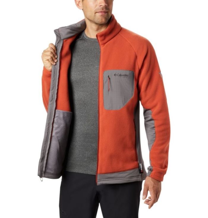 Casaco De Lã Columbia Titan Pass™ 2.0 II Fleece Masculino Vermelhas Cinzentas Portugal | 125354-6NBU