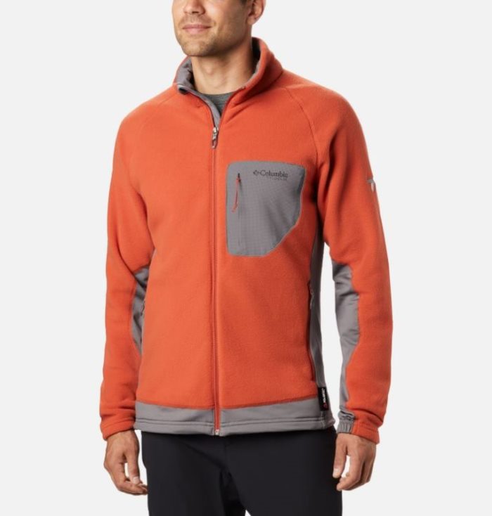 Casaco De Lã Columbia Titan Pass™ 2.0 II Fleece Masculino Vermelhas Cinzentas Portugal | 125354-6NBU