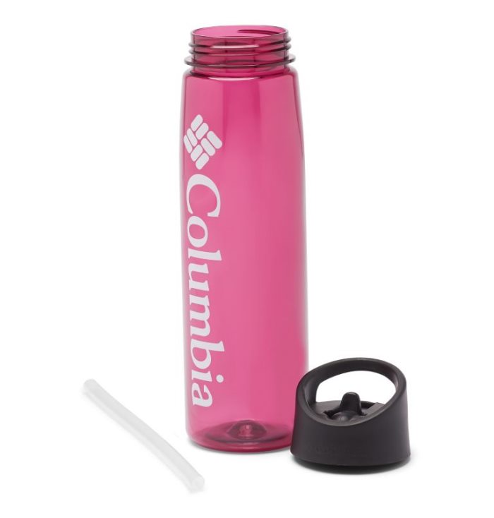 Garrafas de água Columbia BPA-Free Straw-Top Bottle 25oz Masculino Rosa Escuro Portugal | 137442-2II4