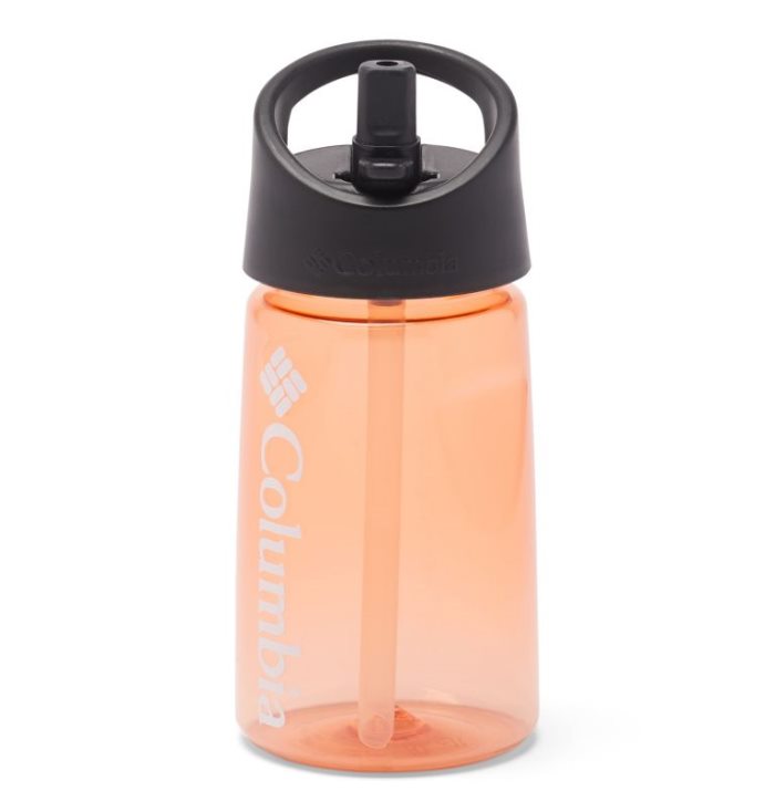 Garrafas de água Columbia BPA-Free Straw-Top Bottle 12.5oz Feminino Luz Laranja Portugal | 176238-0G4U