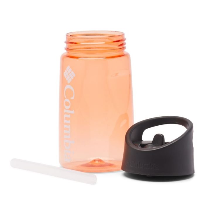 Garrafas de água Columbia BPA-Free Straw-Top Bottle 12.5oz Feminino Luz Laranja Portugal | 176238-0G4U