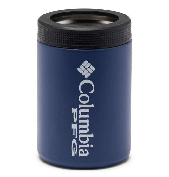 Garrafas de água Columbia PFG Double-Wall Vacuum Can and Bottle Cozie Masculino Azul Marinho Portugal | 178338-P3VT