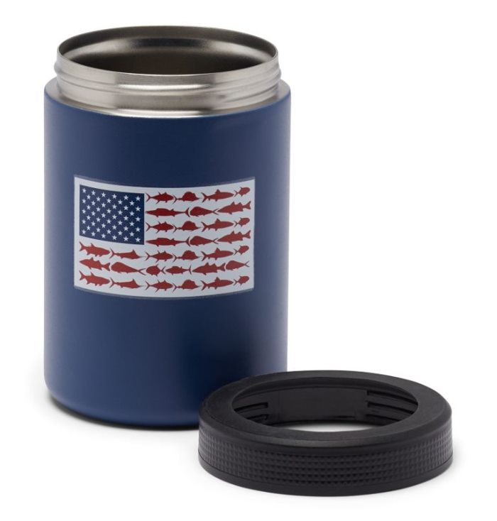 Garrafas de água Columbia PFG Double-Wall Vacuum Can and Bottle Cozie Masculino Azul Marinho Portugal | 178338-P3VT