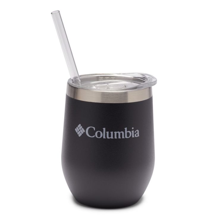 Garrafas de água Columbia Stainless Steel Double Wall Vacuum Tumbler with Straw 12oz Masculino Branco Portugal | 176005-RGUV