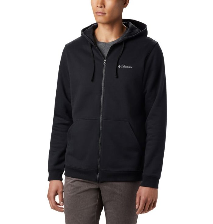 Moletons Columbia Hart Mountain™ Full Zip Hoodie Masculino Pretas Portugal | 137594-MEZB