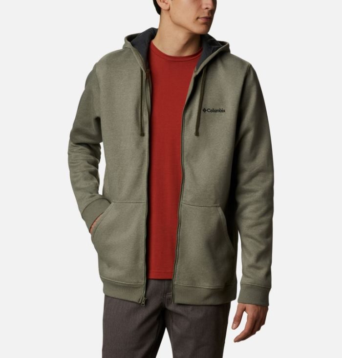 Moletons Columbia Hart Mountain™ Full Zip Hoodie Masculino Verdes Portugal | 139028-5SHN