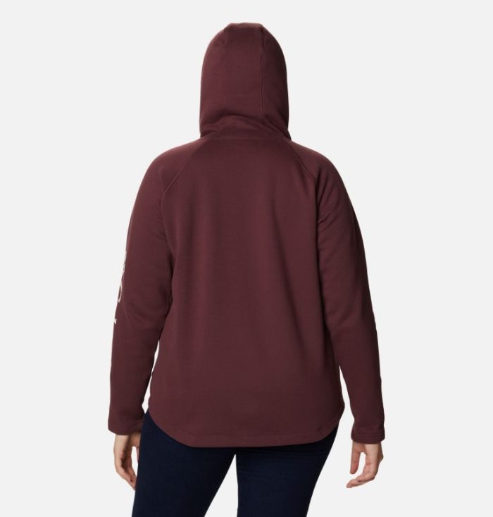 Moletons Columbia Hart Mountain™ Gráficas Hoodie Feminino Vermelhas Escuro Portugal | 112591-LK1M