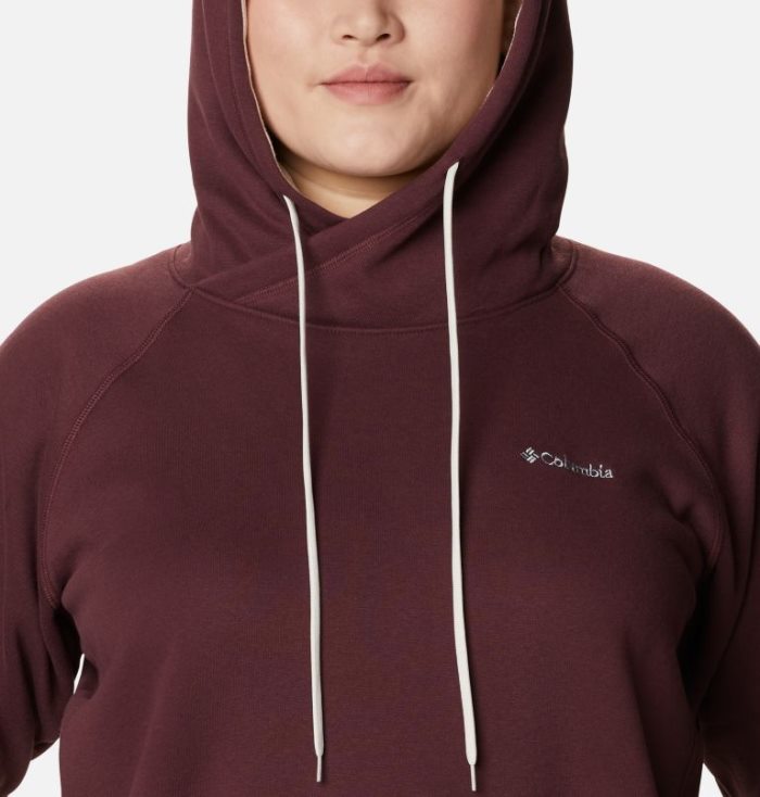 Moletons Columbia Hart Mountain™ Gráficas Hoodie Feminino Vermelhas Escuro Portugal | 112591-LK1M