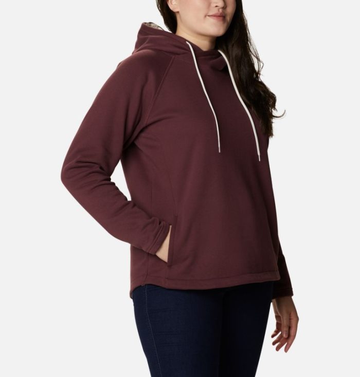 Moletons Columbia Hart Mountain™ Gráficas Hoodie Feminino Vermelhas Escuro Portugal | 112591-LK1M