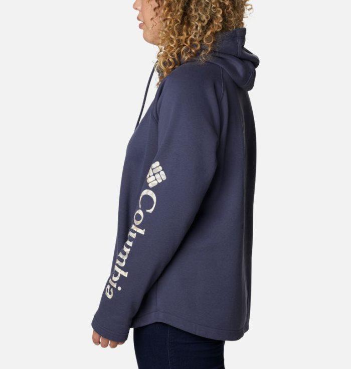 Moletons Columbia Hart Mountain™ Gráficas Hoodie Feminino Azuis Escuro Portugal | 155524-WQD7