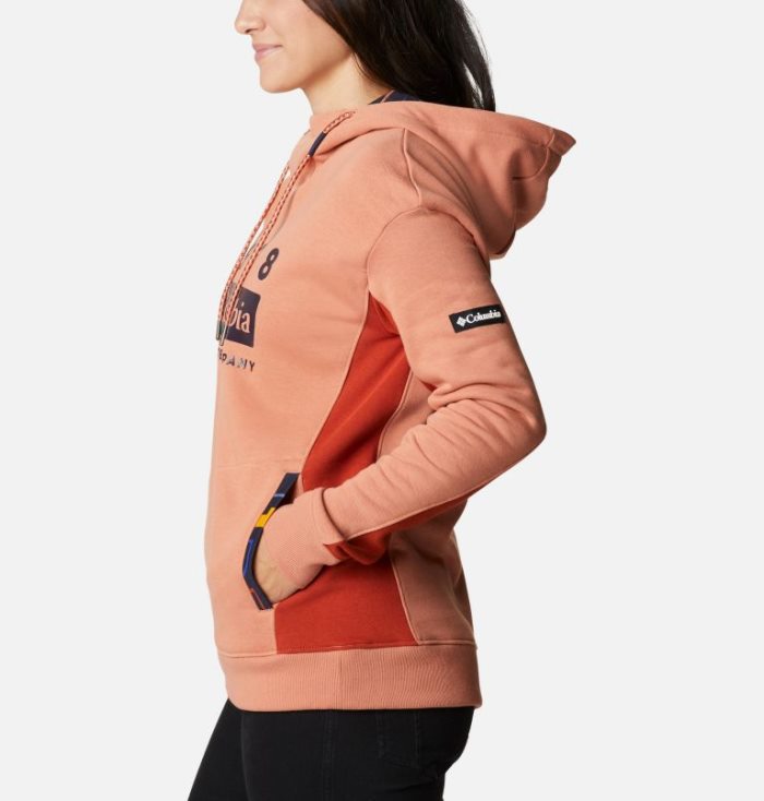 Moletons Columbia Lodge™ Hoodie Feminino Laranja Vermelhas Escuro Portugal | 166623-1HPU