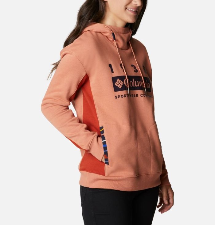 Moletons Columbia Lodge™ Hoodie Feminino Laranja Vermelhas Escuro Portugal | 166623-1HPU