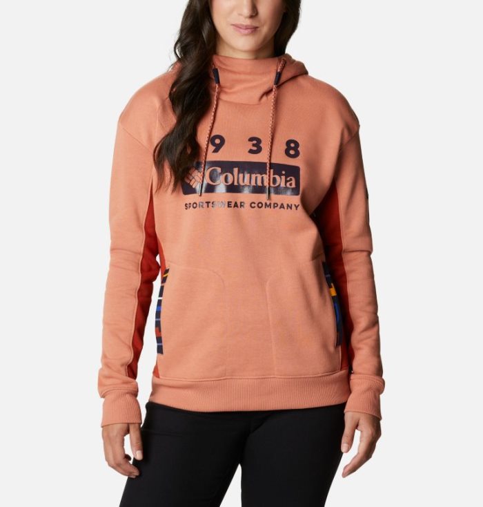 Moletons Columbia Lodge™ Hoodie Feminino Laranja Vermelhas Escuro Portugal | 166623-1HPU