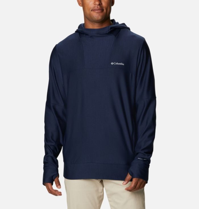 Moletons Columbia Maxtrail™ Camada Intermediária Hoodie Masculino Azul Marinho Portugal | 153157-TPN2