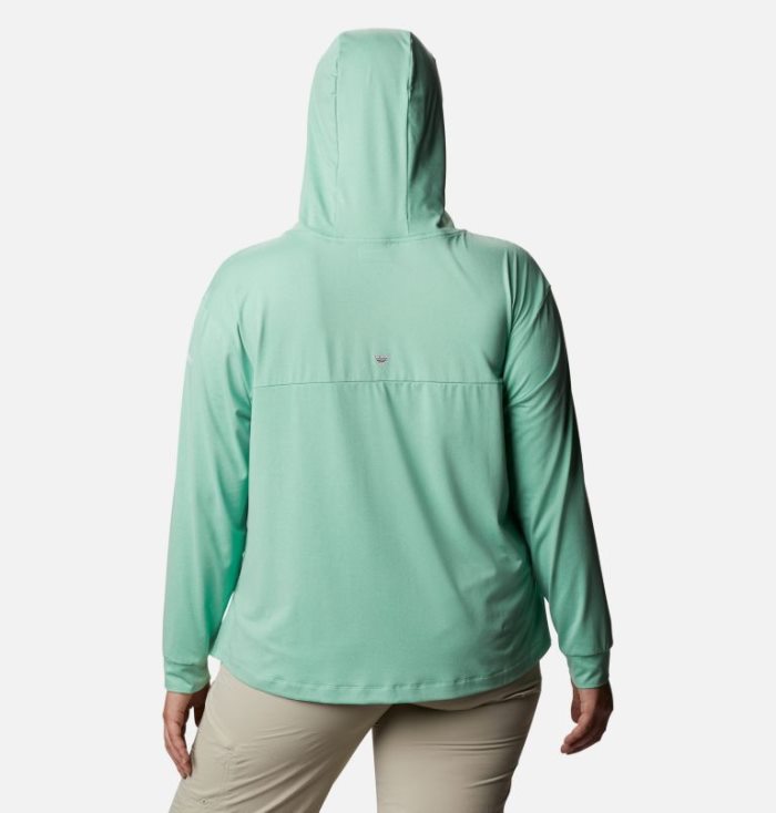 Moletons Columbia PFG Slack Agua™ Knit Hoodie Feminino Menta Portugal | 150338-F0BF