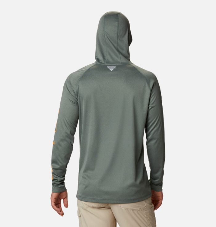 Moletons Columbia PFG Terminal Tackle™ Heather Hoodie Masculino Luz Turquesa Laranja Portugal | 176264-J7I0