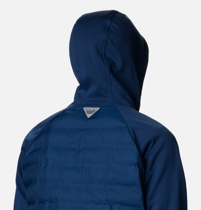 Moletons Columbia PFG Terminal™ Híbrido Insulated Hoodie Masculino Azul Marinho Portugal | 102082-RVKL