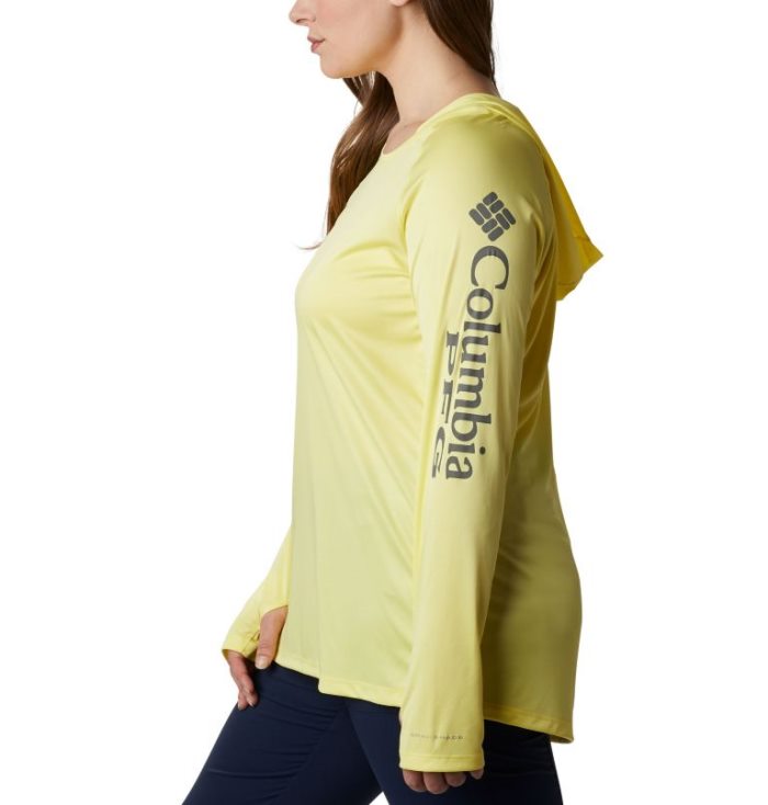 Moletons Columbia PFG Tidal Tee™ Hoodie Feminino Amarelas Cinzentas Portugal | 106798-LM0X