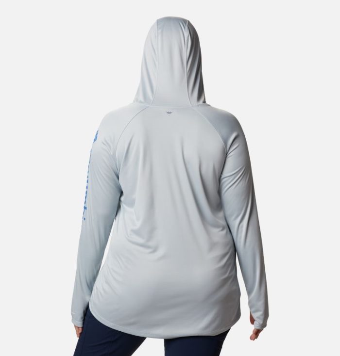 Moletons Columbia PFG Tidal Tee™ Hoodie Feminino Luz Cinzentas Azuis Portugal | 110196-3PD7