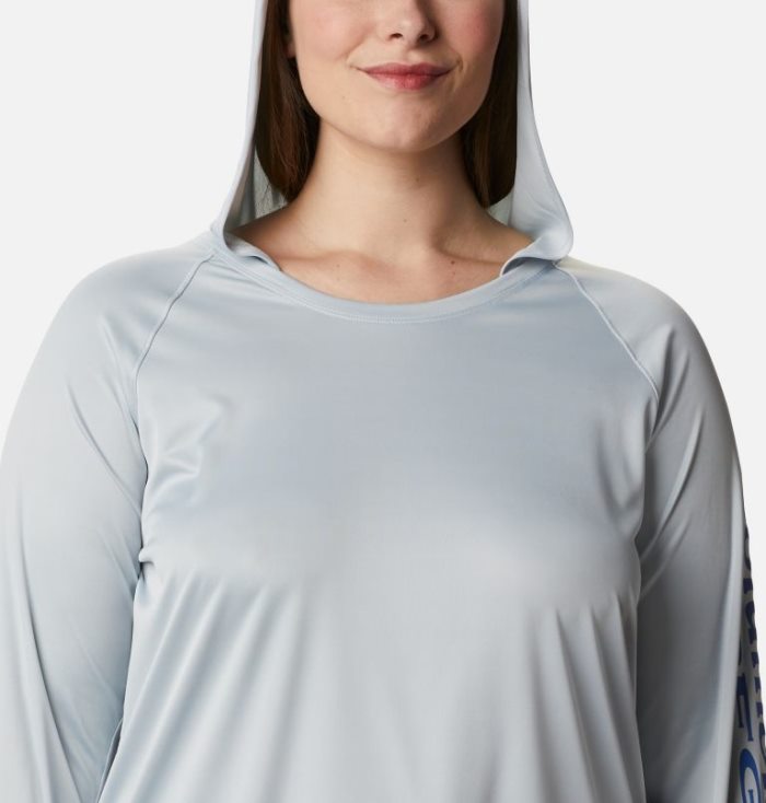 Moletons Columbia PFG Tidal Tee™ Hoodie Feminino Luz Cinzentas Azuis Portugal | 110196-3PD7